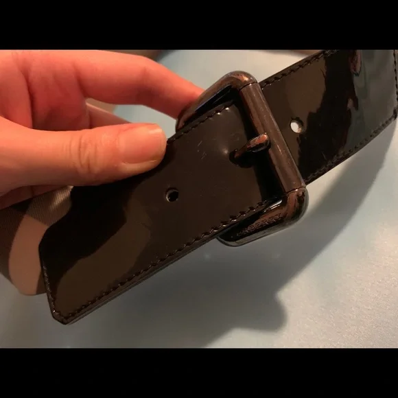 Burberry black leather nova check belt - Picture 11 of 16